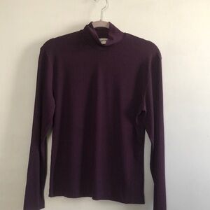 Frazier Lawrence Purple Long Sleeve Turtleneck Top